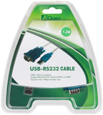 Кабель-адаптер USB 2.0 AM-COM 9pin Aopen ACU804 RS232