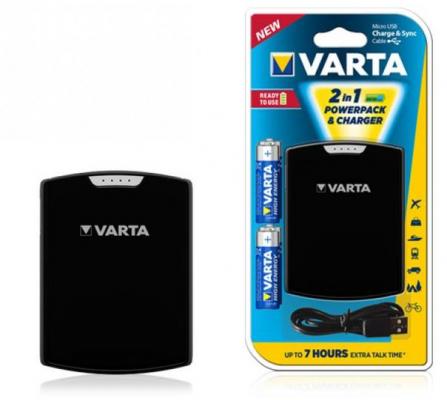 Внешний аккумулятор Power Bank — Varta Powerpack & Charger черный
