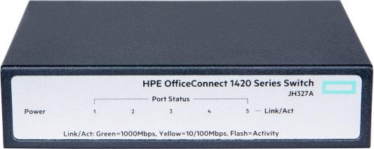 Коммутатор HP 1420  неуправляемый 5 портов 10/100/1000Mbps JH327A