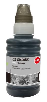 Чернила Cactus CS-GI490BK для Canon Pixma G1400 G2400 G3400 черный 100мл