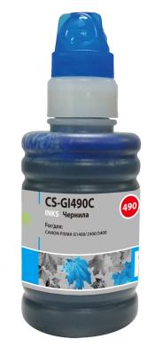 Чернила Cactus CS-GI490C для Canon Pixma G1400 G2400 G3400 голубой 100мл