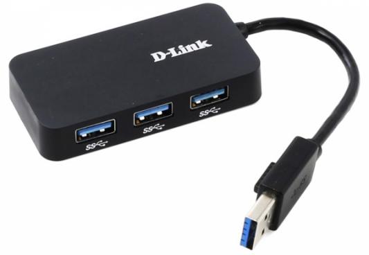 Концентратор USB 3.0 D-Link DUB-1341/A1B 4 х USB 3.0 черный