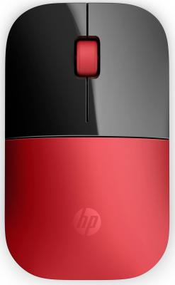 Мышь беспроводная HP Z3700 Wireless Cardinal красный USB + радиоканал V0L82AA мышь беспроводная hp wireless 220 черно красная usb радиоканал 7kx10aa