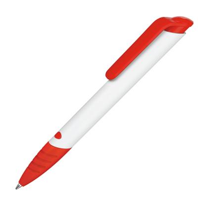 Ручка шариковая AKZENTO BASIC , белый корпус/красный клип 2762/К