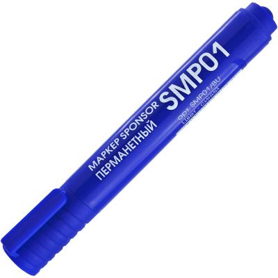 Фото - Маркер перманентный SPONSOR SMP01/BU 2 мм синий маркер перманентный sponsor smp01 bu 2 мм синий