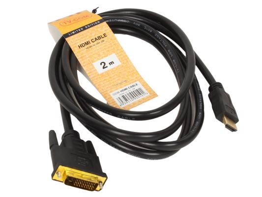 Кабель HDMI-DVI 2.0м Telecom LCG135E-2M/LCG135F-2M