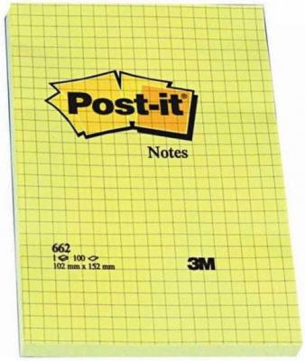Бумага с липким слоем Post-it 100 листов 102х152 мм желтый 662