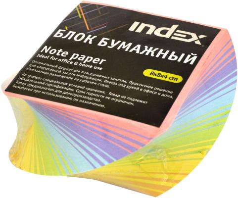 Блок бумажный Index 80х80х40 мм многоцветный IPC884CMS