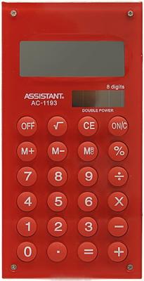 Калькулятор карманный Assistant AC-1193Red 8-разрядный  AC-1193Red