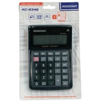 Калькулятор 12-разр., водостойкий, двойное питание, итоговая сумма, разм.158х106х40 мм AC-2342