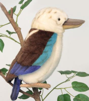 Мягкая игрушка птица Hansa Синекрылая кукабарра искусственный мех синтепон разноцветный 20 см 4567