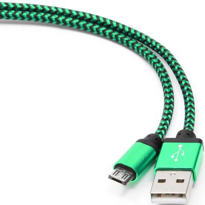 Кабель microUSB USB 2.0 1м Gembird CC-mUSB2gn1m круглый зеленый