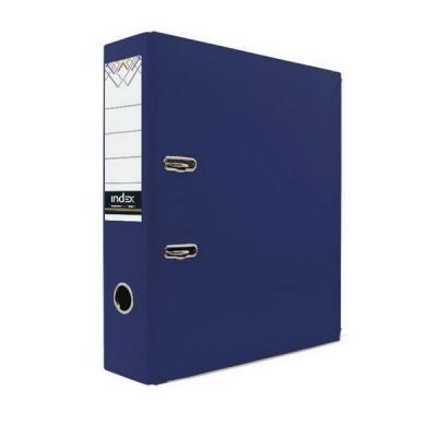 Папка-регистратор с покрытием PVC и металлической окантовкой, собранная, 80 мм, А4, темно-синяя IND8/24 PVC NEW TC