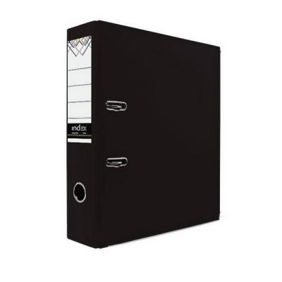 Папка-регистратор с покрытием PVC и металлической окантовкой, 80 мм, А4, черная