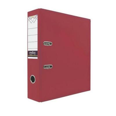 Папка-регистратор с покрытием PVC, 80 мм, А4, красная IND 8/24 PVC КР