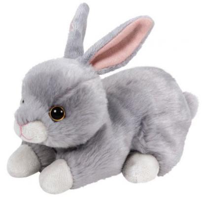 Мягкая игрушка заяц TY Nibbler искусственный мех серый 20 см 08421417001