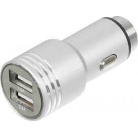 Автомобильное зарядное устройство Wiiix UCC-2-12 2 х USB 2.1/1А серебристый