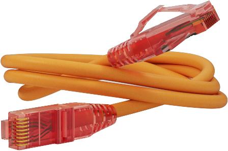 Патч-корд UTP 5е категории 0.5м Hyperline PC-LPM-UTP-RJ45-RJ45-C5e-0.5M-LSZH-OR оранжевый