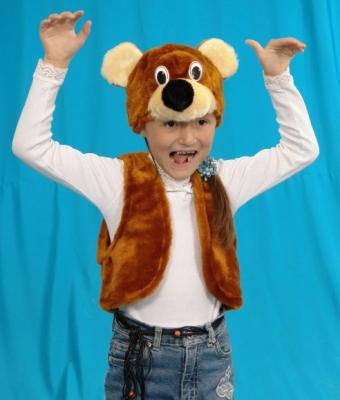 Карнавальный костюм Костюмы "Медведь" (головной убор, жилет) в ассортименте