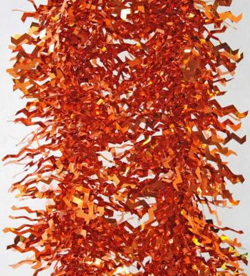Фото - Мишура одноцветная голограмма, оранжевая, блестящая, 100 мм, длина 2 м мишура russian garland 860015 3