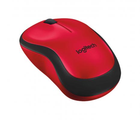 Мышь беспроводная Logitech Wireless Mouse M220 SILENT красный USB 910-004880