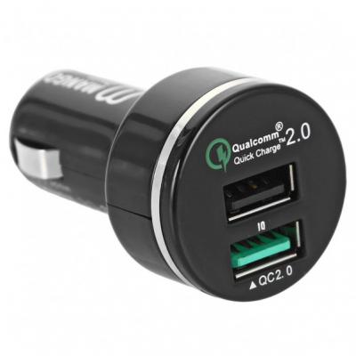 Автомобильное зарядное устройство Mango Device Quick Charge 2.0 2 х USB черный MD-CC-024