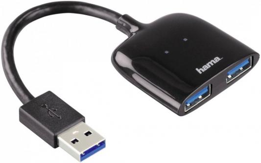 Концентратор USB 3.0 HAMA Mobil H-54132 2 х USB 3.0 черный