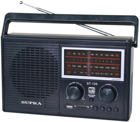Радиоприемники Supra ST-126 черный