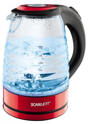 Чайник Scarlett SC-EK27G96 2200 Вт красный 1.7 л стекло