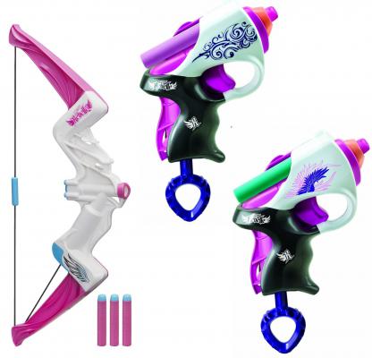 Набор Nerf N-Rebelle Лук Яркое приключение B8213 + Мини-бластеры "Сладкая парочка" розовый