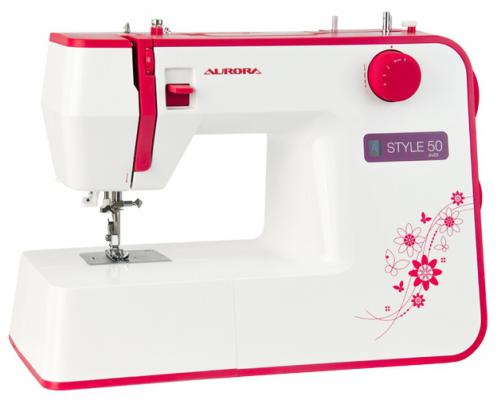 Швейная машина Aurora Style 50 белый красный