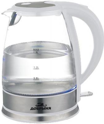 Чайник Добрыня DO-1212 1500 Вт прозрачный 1.8 л металл/стекло