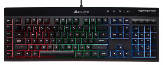 Клавиатура проводная Corsair Gaming K55 RGB USB черный CH-9206015-RU