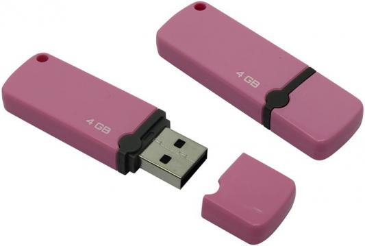 Флешка USB 4Gb QUMO Optiva 02 USB2.0 розовый QM4GUD-OP2-pink
