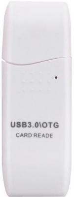 Картридер внешний ORIENT CR-017W W Mini SDXC/SD3.0/SDHC/microSD/T-Flash USB 3.0 белый