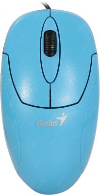 Мышь проводная Genius XScroll V3 голубой USB