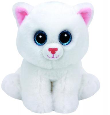 Мягкая игрушка кошка TY Кошка белая Pearl плюш искусственный мех белый 15 см 0008421421305