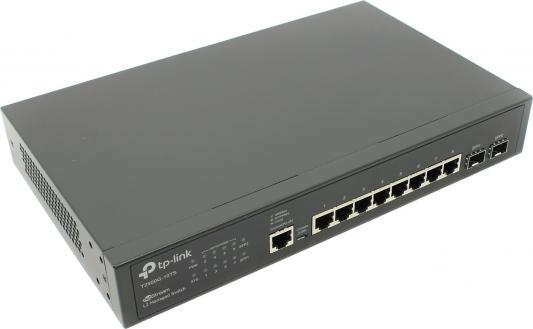 Коммутатор TP-LINK T2500G-10TS управляемый 8 портов 10/100/1000Mbps 2xSFP