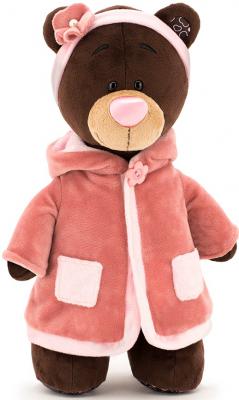 Мягкая игрушка медведь ORANGE Milk стоячая в пальто искусственный мех текстиль коричневый 30 см