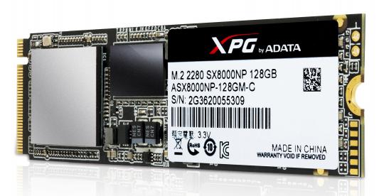 Твердотельный накопитель SSD M.2 128 Gb A-Data XPG SX8000 Read 1900Mb/s Write 1100Mb/s ASX8000NP-128GM-C