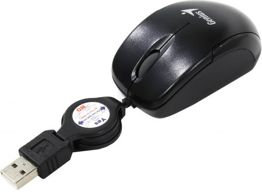Мышь проводная Genius Micro Traveler V2 чёрный USB 31010125100