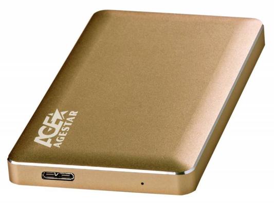 Внешний контейнер для HDD 2.5" SATA AgeStar 3UB2A16 USB3.0 алюминий золотистый