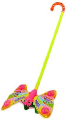 Каталка на палочке Shantou Gepai "Бабочка" разноцветный от 1 года пластик ассортимент 865-20