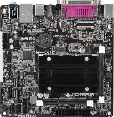 Мат. плата для ПК ASRock J3060B-ITX с процессором Intel 2xDDR3 1xPCI-E 1x 2xSATAIII mini-ITX Retail