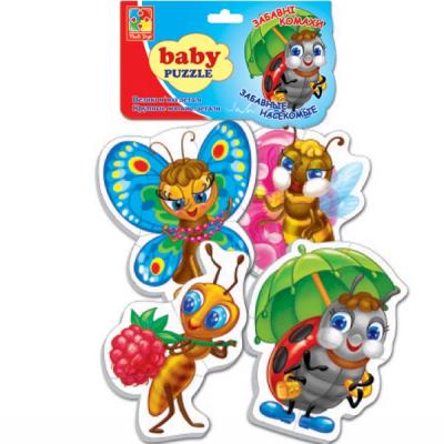 Мягкий пазл 15 элементов Vladi toys Baby puzzle Насекомые  VT1106-06