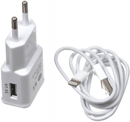 Сетевое зарядное устройство Olto WCH-4105 USB 8-pin Lightning 1A белый O00000567